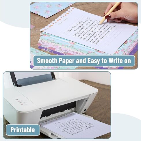 Mr. Pen- Stationery Writing Paper Set with Envelopes, 7.5" x 10.2", 32 Letter Sheets & 16 Envelopes, Smooth Printable Letter Paper for Handwritten Notes, Personal Letters, Invitations, Office & Home in Saudi Arabia