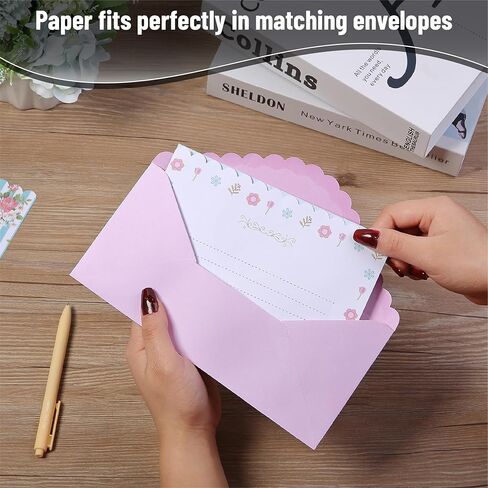 Mr. Pen- Stationery Writing Paper Set with Envelopes, 7.5" x 10.2", 32 Letter Sheets & 16 Envelopes, Smooth Printable Letter Paper for Handwritten Notes, Personal Letters, Invitations, Office & Home in Saudi Arabia