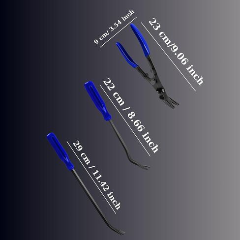 مجموعة أدوات إزالة الحواف، مشابك تثبيت اللوحة، 19 قطعة | مجموعة إزالة تلقائية لأداة سحب راديو لوحة القيادة للسيارة | كماشة/أداة تثبيت مع حقيبة تخزين | أداة إزالة التثبيت بالسيارة (أزرق) in Kuwait