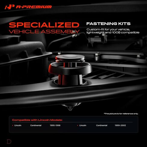 190 قطعة 38.72 أونصة من النايلون من A-Premium 190 قطعة من مشابك تثبيت ممتص الصدمات من النايلون، مثبتات للباب، لوحة قولبة، مجموعة مسامير بلاستيكية ذات دبوس دفع تلقائي متوافقة مع لينكولن كونتيننتال 1995-2002، مع أداة إزالة in Kuwait