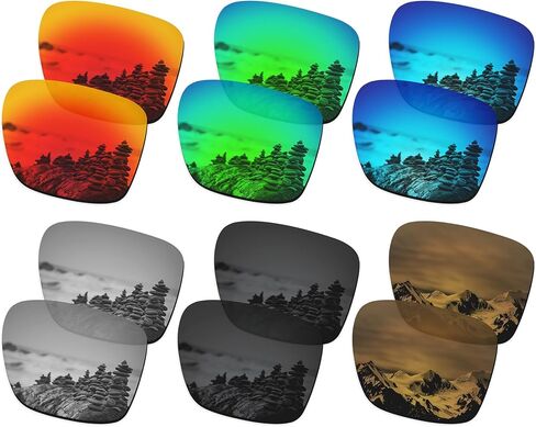 SmartVLT Set of 6 Men's Replacement Lenses for Oakley Exchange Sun OO9483 Sunglasses Combo Pack S02 in Saudi Arabia