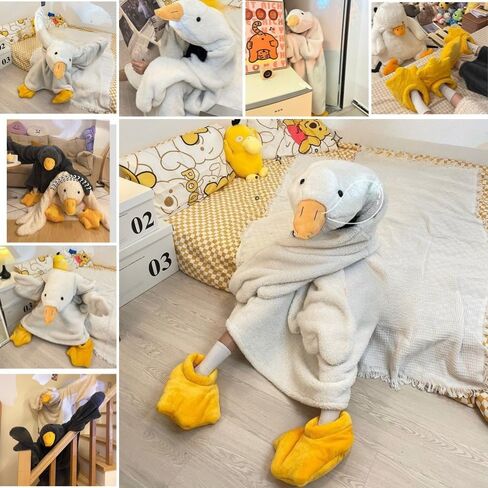 بيجامة نيسيي بغطاء للرأس للبالغين من cacacece - رداء نوم كرتوني من القطيفة المضحكة، ملابس نوم دافئة، ملابس نوم تنكرية لطيفة (أبيض، مقاس XX-Large) in Kuwait