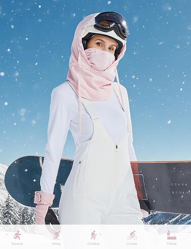 baleaf Balaclava Ski Mask Winter Water Resistant Face Mask for Women Men Cold Weather Gear Skiing Snowboarding Neck Gaiter Pink in Saudi Arabia