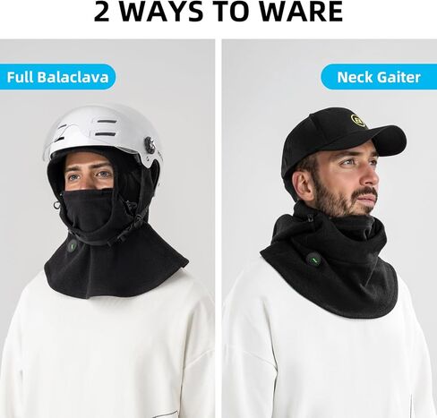 ROCKBROS Balaclava Ski Mask for Men & Women, Windproof Fleece Winter Face Mask for Extreme Cold Weather, Warm Hood for Skiing, Motorcycling & Running Black in Saudi Arabia