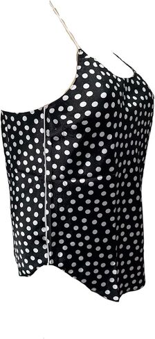 Victoria's Secret Satin Racerback Pajama Cami Top Color Black/Polka Dot New in Kuwait