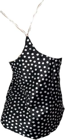 Victoria's Secret Satin Racerback Pajama Cami Top Color Black/Polka Dot New in Kuwait