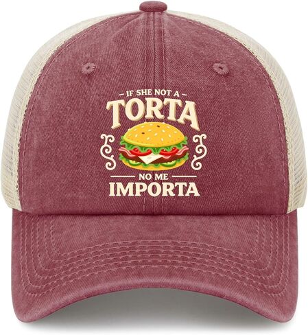 If She Not A Torta No Me Importa Hats for Mens Soft Washed Distressed Baseball in Saudi Arabia
