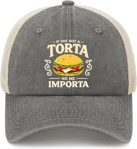 قبعات If She Not A Torta No Me Importa للرجال من البيسبول الناعم المغسول in Kuwait