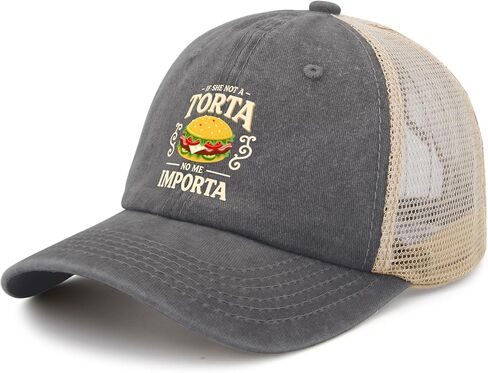 قبعات If She Not A Torta No Me Importa للرجال من البيسبول الناعم المغسول in Kuwait