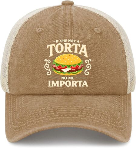 قبعات If She Not A Torta No Me Importa للرجال من البيسبول الناعم المغسول in Kuwait