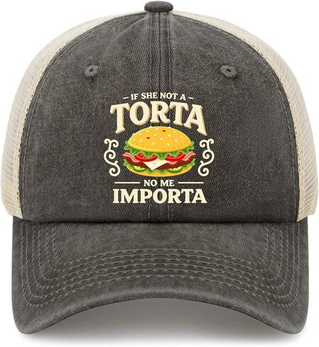 قبعات If She Not A Torta No Me Importa للرجال من البيسبول الناعم المغسول in Kuwait