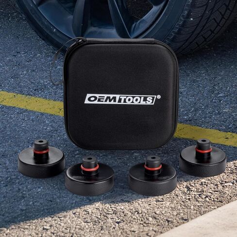 OEMTOOLS 28999 Tesla Jack Pads for Tesla Model Y, 3/S/X, Jack Pad Protects Battery and Rocker Panels During Lifting, Rubber Lift Pad Adapter with Storage Bag in Kuwait