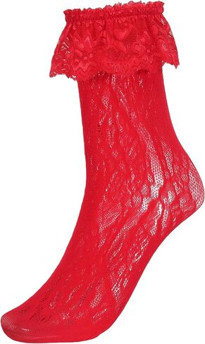 Avidlove Women's Ruffle Cuff Lace Anklet Socks Sexy Lolita Lacy Casual Socks for Dates Parties in Kuwait