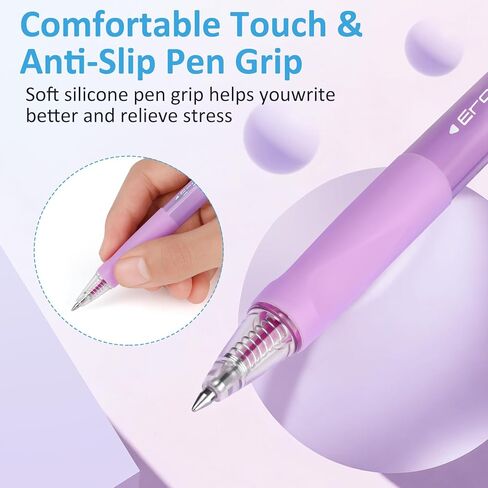 Solati 12 Colors Erasable Gel Pens, Fine Point 0.7mm Colored Erasable Pens, Make Mistakes Disappear, Assorted Color Inks for Writing, Journaling, Taking Notes, School Office Home (12colors) in Saudi Arabia