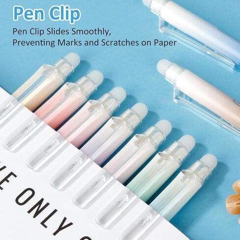 Solati 12 Colors Erasable Gel Pens, Fine Point 0.7mm Colored Erasable Pens, Make Mistakes Disappear, Assorted Color Inks for Writing, Journaling, Taking Notes, School Office Home (12colors) in Saudi Arabia