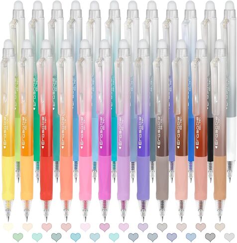 Solati 12 Colors Erasable Gel Pens, Fine Point 0.7mm Colored Erasable Pens, Make Mistakes Disappear, Assorted Color Inks for Writing, Journaling, Taking Notes, School Office Home (12colors) in Saudi Arabia