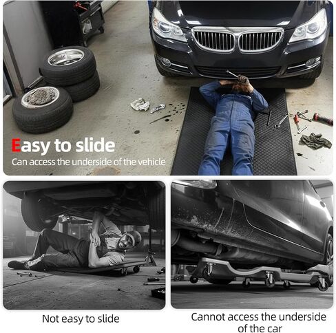 سجادة AggAuto المحمولة المتدحرجة - 60 × 32 بوصة حصيرة ميكانيكية واسعة للغاية، مادة بولي يوريثان مقاومة للماء، تصميم قابل للطي لإصلاح السيارة تحت المرآب/موقف السيارات/الخارج، مع حقيبة تخزين in Kuwait