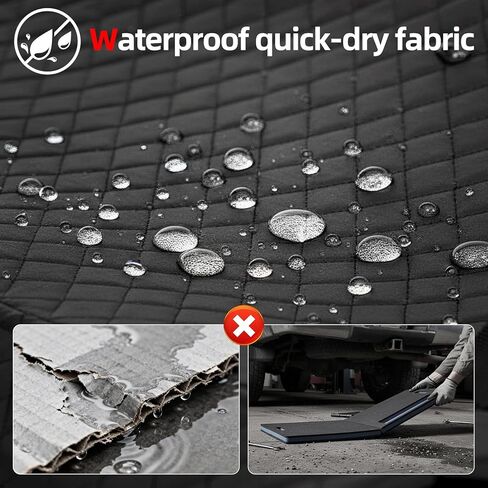 سجادة AggAuto المحمولة المتدحرجة - 60 × 32 بوصة حصيرة ميكانيكية واسعة للغاية، مادة بولي يوريثان مقاومة للماء، تصميم قابل للطي لإصلاح السيارة تحت المرآب/موقف السيارات/الخارج، مع حقيبة تخزين in Kuwait