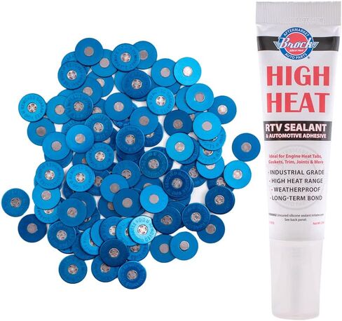 Brock Marine Engine Heat Tabs with Adhesive - Guaranteed and Certified Overheating Indicator - Center Melts At 195-200F/90-93C - 100 Heat Tabs Per Tube in Saudi Arabia