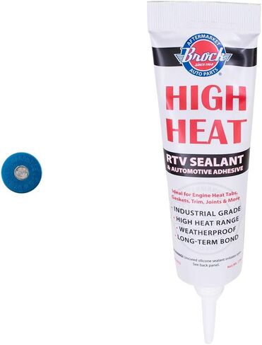 Brock Marine Engine Heat Tabs with Adhesive - Guaranteed and Certified Overheating Indicator - Center Melts At 195-200F/90-93C - 100 Heat Tabs Per Tube in Saudi Arabia