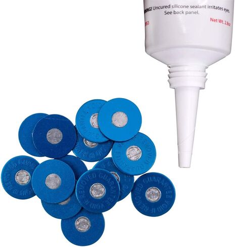 Brock Marine Engine Heat Tabs with Adhesive - Guaranteed and Certified Overheating Indicator - Center Melts At 195-200F/90-93C - 100 Heat Tabs Per Tube in Saudi Arabia