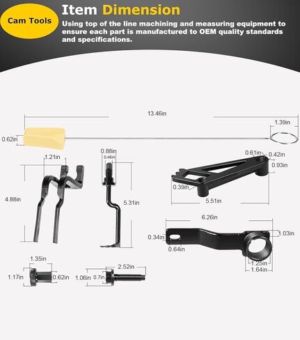 6 قطع أدوات حزام التوقيت لمحركات Ford 4.6L 5.4L 6.8L 3V، مجموعة أدوات ضاغط زنبركي الصمام، أداة تثبيت كام فيزر، أداة إسفين سلسلة التوقيت، حامل وضع العمود المرفقي، مسمار تثبيت كام فيزر in Saudi Arabia