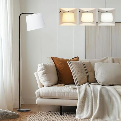 AKASUKI Floor Lamp for Living Room with 3 Color Temperatures, Foot Switch Standing Lamps for Living Room, Bedroom, Office, Arc Mordern Floor Lamp with 9W LED Bulb Included in Saudi Arabia