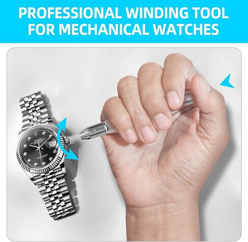 مجموعة لف التاج مكونة من 7 قطع، أداة لف الساعة الميكانيكية، أداة ضبط اليد، اللف اليدوي وإعداد الوقت، أداة إصلاح الساعة الاحترافية مناسبة لضبط الوقت في معظم الساعات in Kuwait