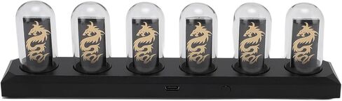 ساعة أنبوبية RGB، ساعة أنبوبية Nixie متوهجة LED مع شاشة ملونة IPS مقاس 1.14 بوصة، 16 مليون لون و3 أوضاع إضاءة، إعدادات الطقس، شاشة 12/24 ساعة، للمنزل in Saudi Arabia