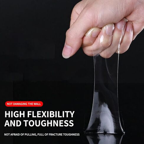 Nano Double Sided Tape Heavy Duty - 10ft (3m) × 0.8in (2cm) Clear Mounting Tape, Removable Strong Adhesive for Walls, Carpet, Rug, Home Decor – No Residue, Washable, Reusable, Invisible Traceless Tape in Saudi Arabia