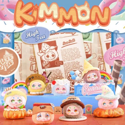 CALEMBOU Plush Blind Box, Kawaii Kimmon High Tea Series Stuffed Blind Box Keychain, Kawaii Mystery Vinyl Plush Toys Collectible for Birthday Gift in Saudi Arabia