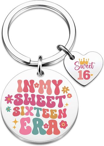 Sweet 16 Gifts for Girls in My Sweet Sixteen Era Keychain 16th Birthday Gifts for Girls Cute Sweet 16 Party Favors Unique Gift for 16 Year Old Girl Sister Daughter Granddaughter in Saudi Arabia