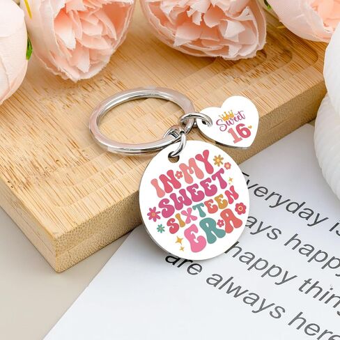 Sweet 16 Gifts for Girls in My Sweet Sixteen Era Keychain 16th Birthday Gifts for Girls Cute Sweet 16 Party Favors Unique Gift for 16 Year Old Girl Sister Daughter Granddaughter in Saudi Arabia