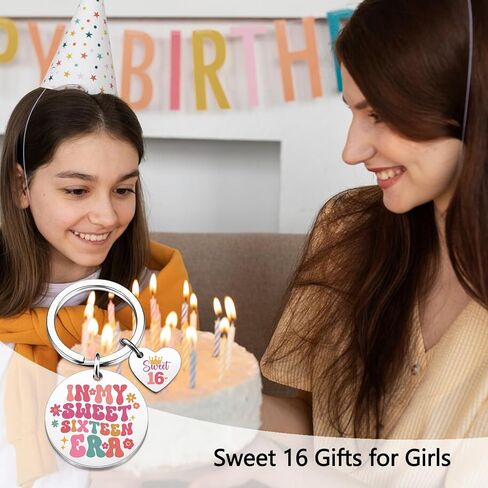 Sweet 16 Gifts for Girls in My Sweet Sixteen Era Keychain 16th Birthday Gifts for Girls Cute Sweet 16 Party Favors Unique Gift for 16 Year Old Girl Sister Daughter Granddaughter in Saudi Arabia
