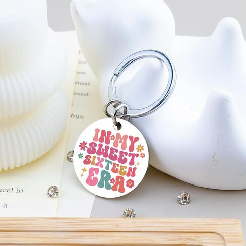 Sweet 16 Gifts for Girls in My Sweet Sixteen Era Keychain 16th Birthday Gifts for Girls Cute Sweet 16 Party Favors Unique Gift for 16 Year Old Girl Sister Daughter Granddaughter in Saudi Arabia