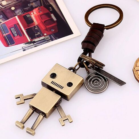 vintage robot keychain, Metal Pendant Punk cool unique keychains Bag Charm for Graduation Party in Saudi Arabia