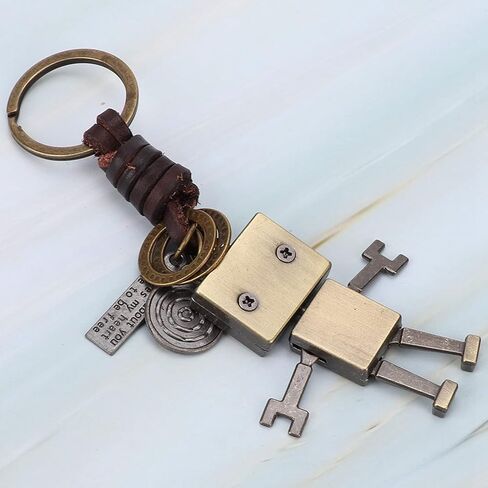 vintage robot keychain, Metal Pendant Punk cool unique keychains Bag Charm for Graduation Party in Saudi Arabia