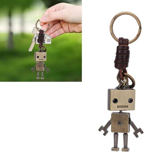 vintage robot keychain, Metal Pendant Punk cool unique keychains Bag Charm for Graduation Party in Saudi Arabia