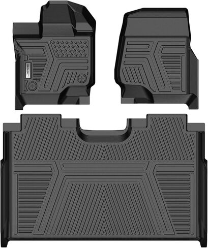 SEALIGHT Ford F150/F150 Lightning Floor Mats - Custom Fit for 2015-2025 2026 Supercrew Models, All Weather Protection, Easy to Clean TPE, 3D Scanning, Non-Slip, Waterproof, Odorless, High Edge Design in Saudi Arabia