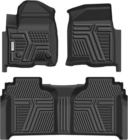 SEALIGHT Ford F150/F150 Lightning Floor Mats - Custom Fit for 2015-2025 2026 Supercrew Models, All Weather Protection, Easy to Clean TPE, 3D Scanning, Non-Slip, Waterproof, Odorless, High Edge Design in Saudi Arabia