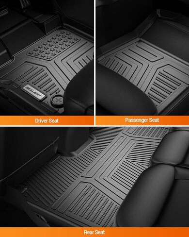 SEALIGHT Ford F150/F150 Lightning Floor Mats - Custom Fit for 2015-2025 2026 Supercrew Models, All Weather Protection, Easy to Clean TPE, 3D Scanning, Non-Slip, Waterproof, Odorless, High Edge Design in Saudi Arabia