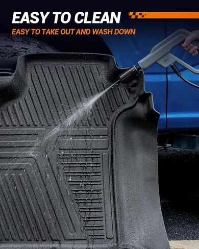 SEALIGHT Ford F150/F150 Lightning Floor Mats - Custom Fit for 2015-2025 2026 Supercrew Models, All Weather Protection, Easy to Clean TPE, 3D Scanning, Non-Slip, Waterproof, Odorless, High Edge Design in Saudi Arabia