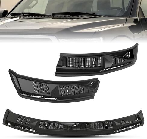 FL3Z15022A69B ممسحة الزجاج الأمامي لوحة القلنسوة متوافقة مع 2015-2020 Ford F150 غطاء النافذة الأمامية لوحة إدراج مع خراطيم الفوهات استبدال FL3Z15022A69-B FL3Z15022A68C، اليسار واليمين in Kuwait