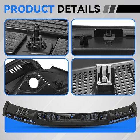 FL3Z15022A69B ممسحة الزجاج الأمامي لوحة القلنسوة متوافقة مع 2015-2020 Ford F150 غطاء النافذة الأمامية لوحة إدراج مع خراطيم الفوهات استبدال FL3Z15022A69-B FL3Z15022A68C، اليسار واليمين in Kuwait