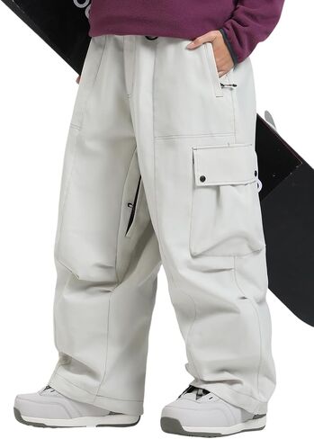 GSOU SNOW Womens Mens Snowboard Pants Baggy Ski Snow Pants Loose Cargo Sport Outdoor Insulation Waterproof in Saudi Arabia