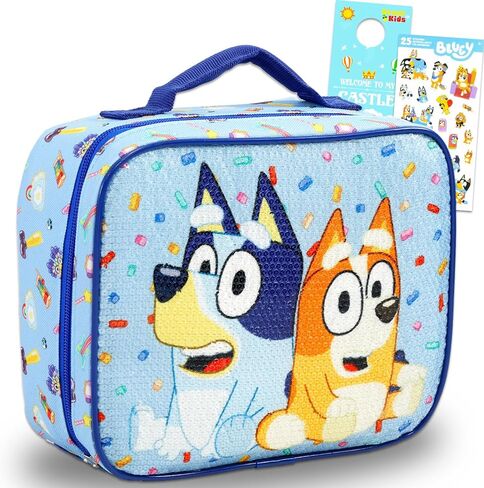 Bluey Lunch Bag for Kids - Bundle with Insulated Lunchbox, Stickers, More | Bluey Lunch Box School Supplies Pack in Saudi Arabia