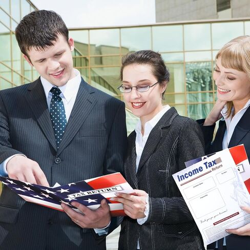 مجموعة مجلدات ومظاريف إقرارات الضرائب مكونة من 200 قطعة، مقاس 9 × 12 بوصة، و100 ظرف مطبوع و100 منظم ضريبة الدخل مع فتحة لبطاقة العمل للمحاسبين والشركات in Kuwait