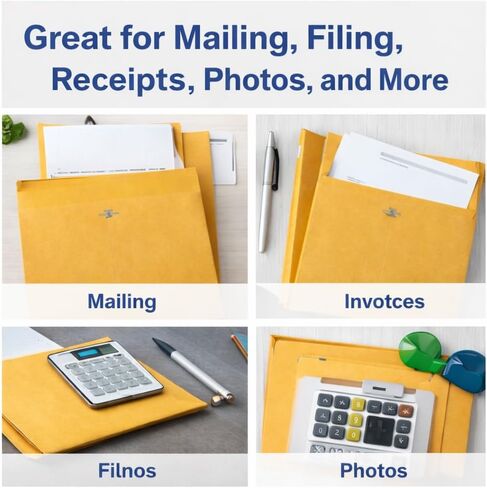 Mailing Envelopes 9x12 Inch, Brown Kraft Manila Envelopes 28lb, Catalog Document Envelopes for Home, Office, School, Business (20PCS) in Saudi Arabia