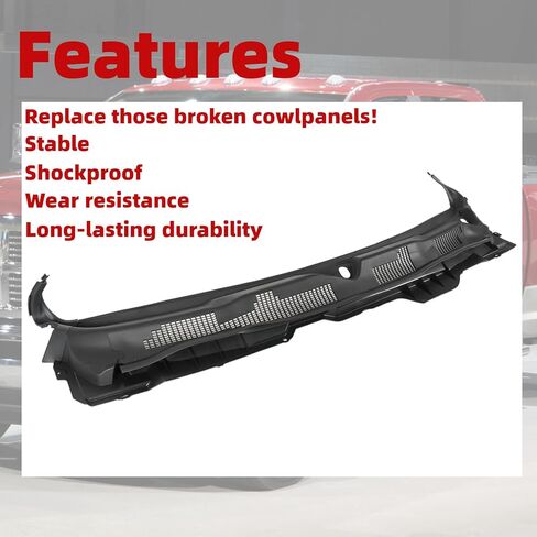 Windshield Wiper Cowl Panel Grille Compatible with Dodge Ram 1500 2500 3500 2009-2018,For Ram 1500 Classic 2019-2024,Replace 55112305AB 55112305AC 55112305AD in Saudi Arabia