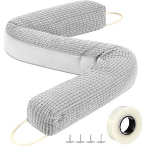 Door Draft Stopper 36" Heavy Duty Door Stoppers 3.3lb for Bottom Window Noise Light Cold Air with Adhesive Strips(Gray) in Kuwait